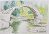 Steinbrücke in Schottland (Skizze), 14 x 20 cm